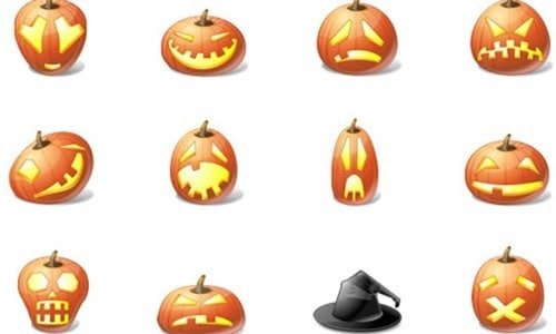 Vista Style Halloween Pumpkins Emoticons