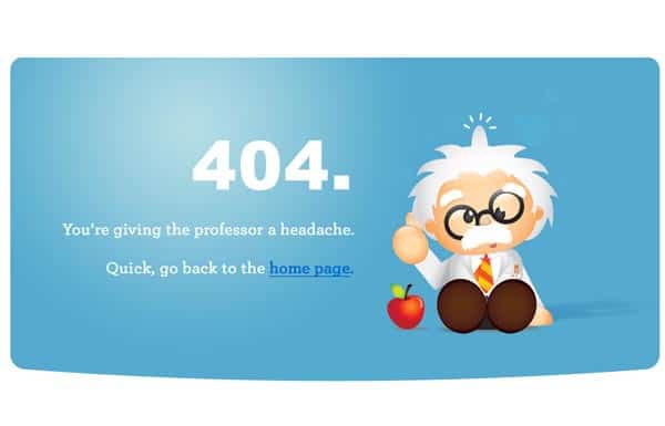 Interesting and fun 404 page design