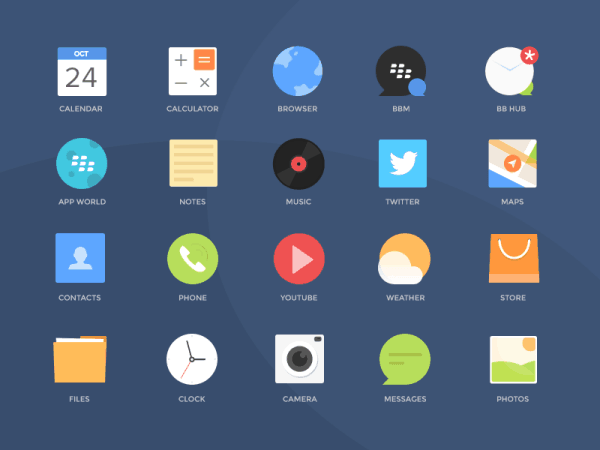 Free PSD Blackberry Icons