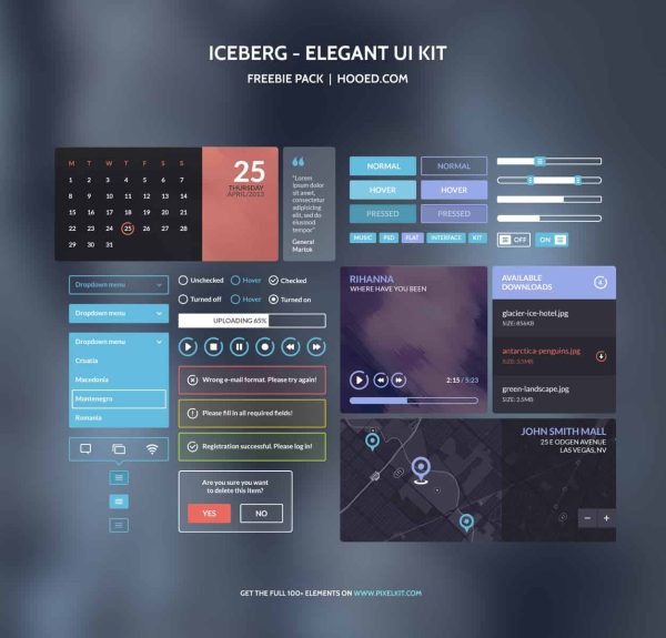 Free Iceberg UI kit