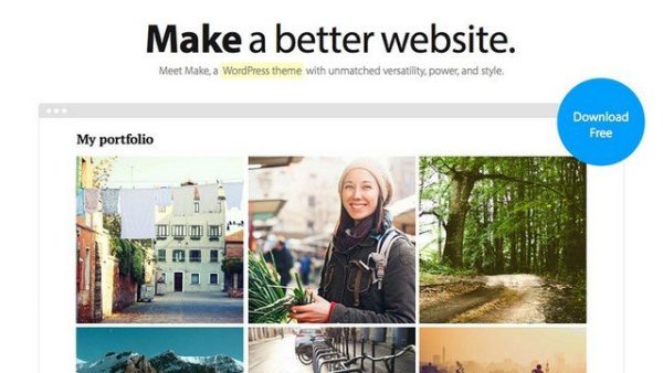 Make – free drag & drop WordPress theme