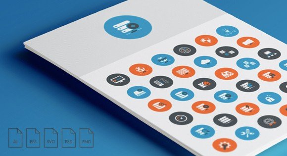 Web Hosting & Technical Support Icons