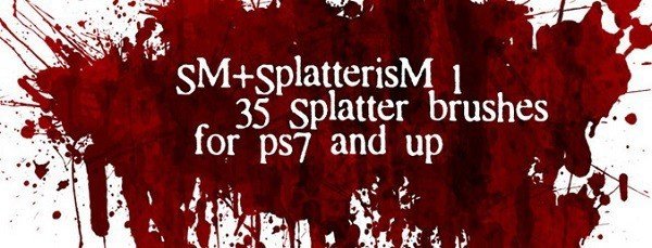 Blood Splatter Photoshop Brush Pack