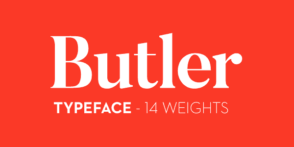 butler free font
