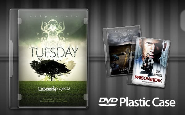 DVD plastic case PSD