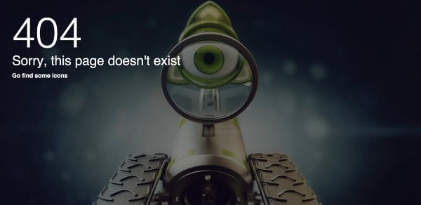 Interesting and fun 404 page design