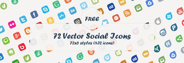 72 free social vector icons