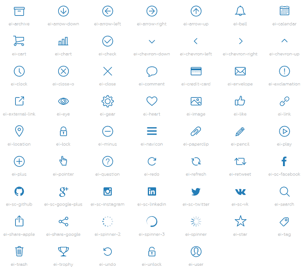 Evil Icons: free SVG icons