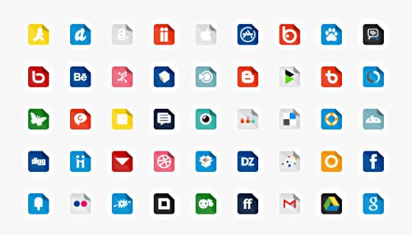 Free Flat Social Icons from iconShock