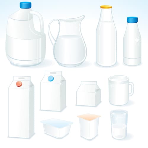 Free milk packaging and ad design elements