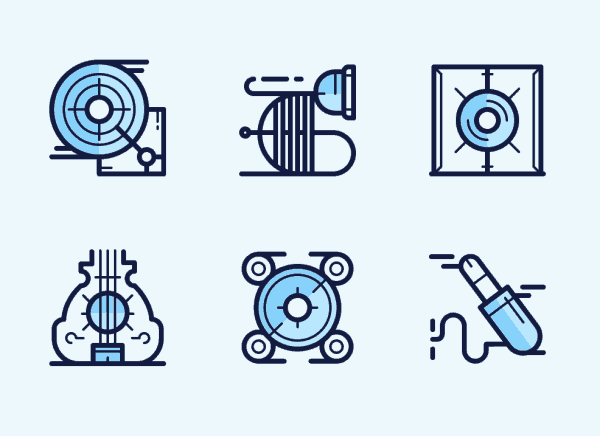 Free music icons