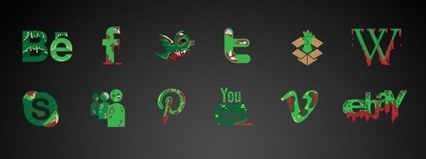 Free Zombie Social Icons