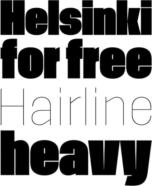 helsinki font - free typeface