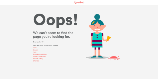 Interesting and fun 404 page design
