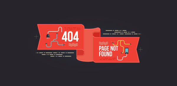 Interesting and fun 404 page design