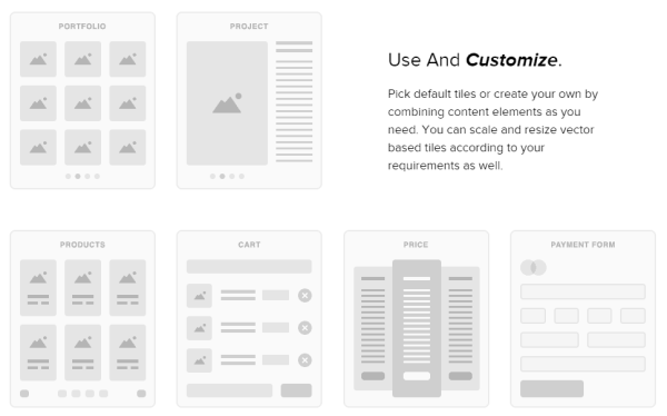 UI Tiles: free wireframes and flowcharts kit